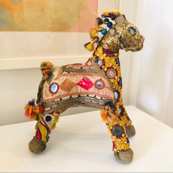 Beautiful vintage handmade Indian Rajasthani horse